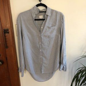 A New Day Striped Button Down Shirt Size XS